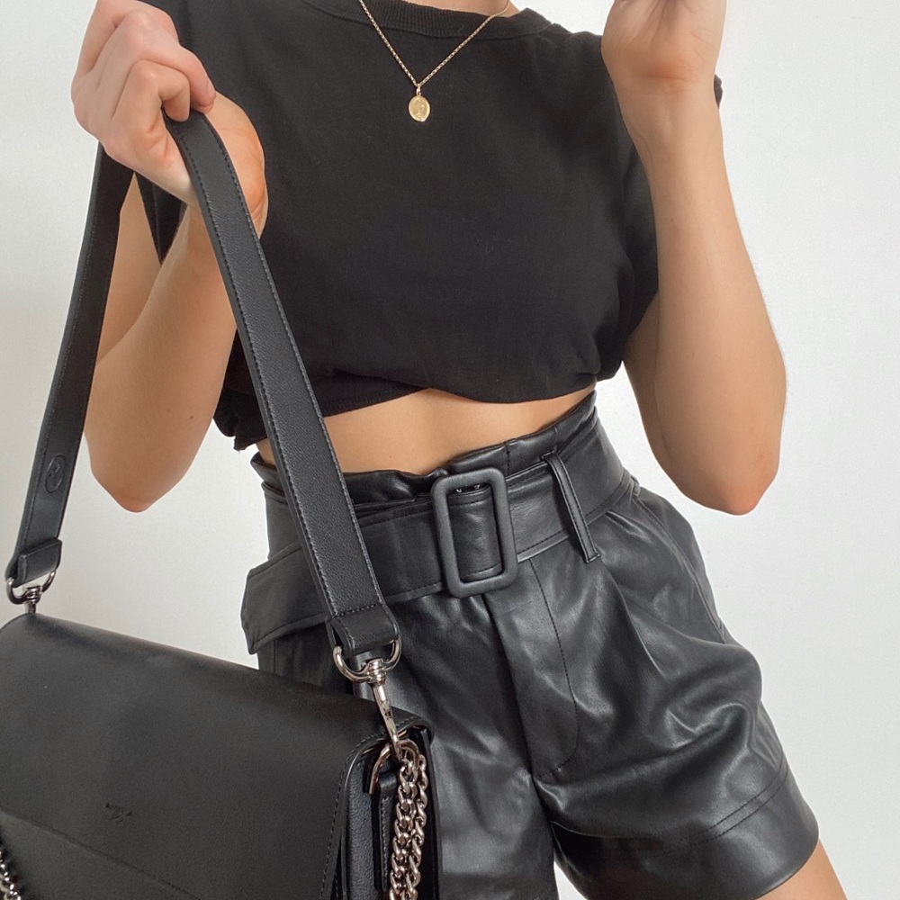 Zara faux leather shorts